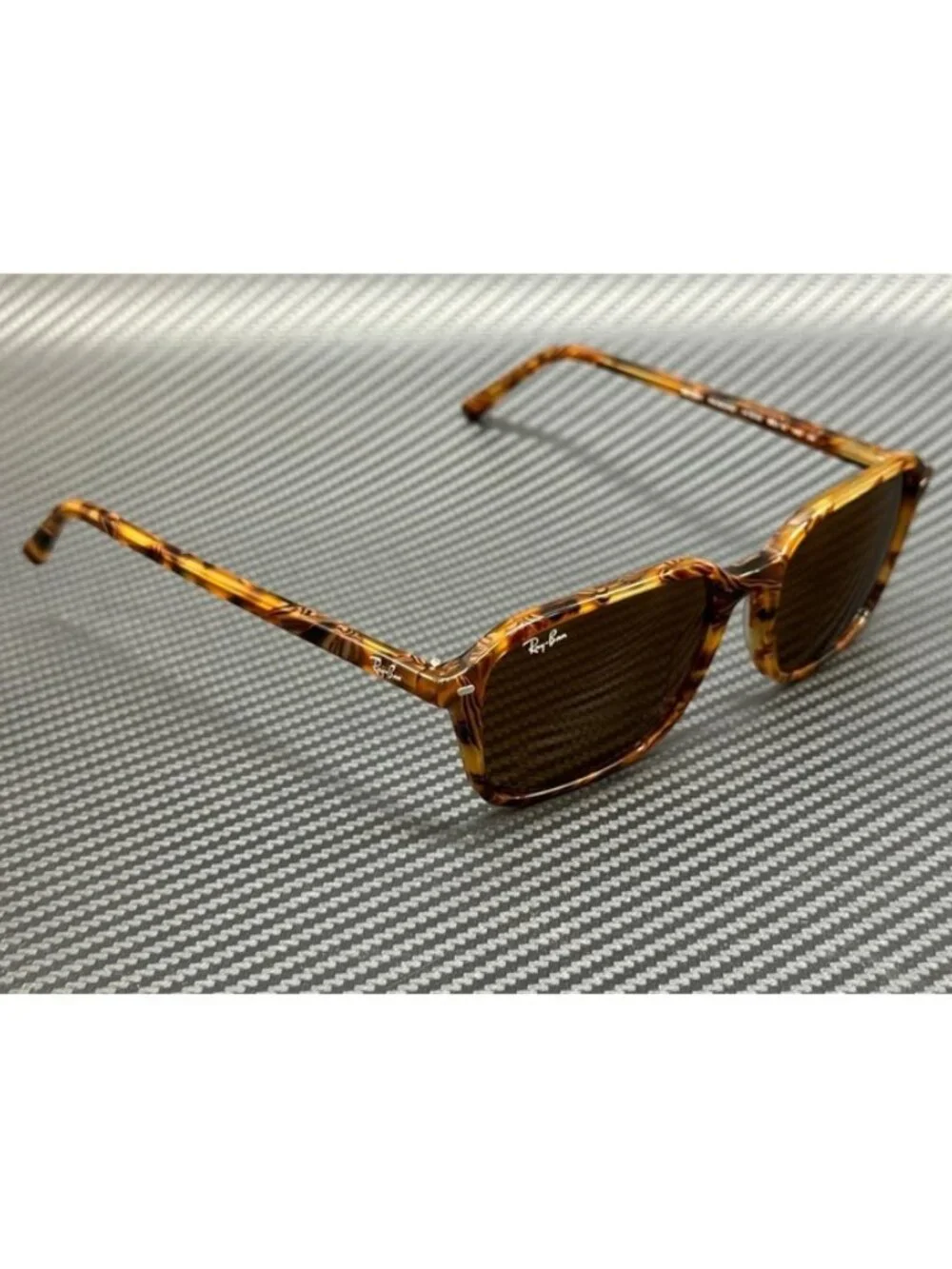 New Ray-Ban Men Raimond Brown Transparent Sunglasses 58-18-145